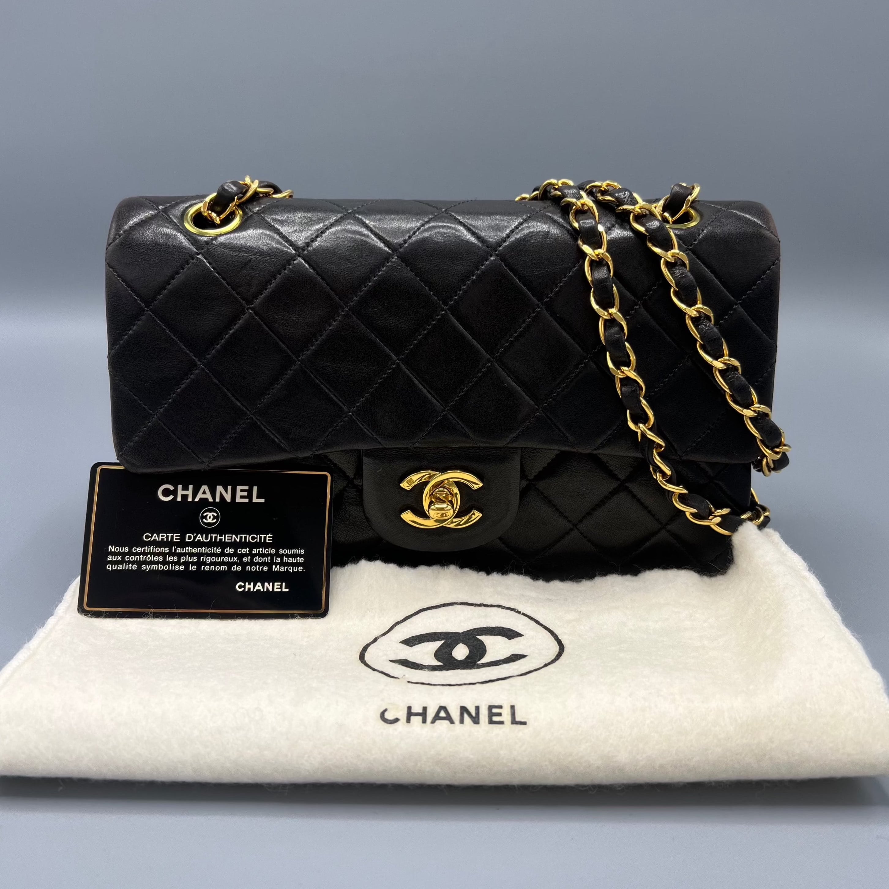 Pre-owned Chanel Espresso Small Classic Double Flap