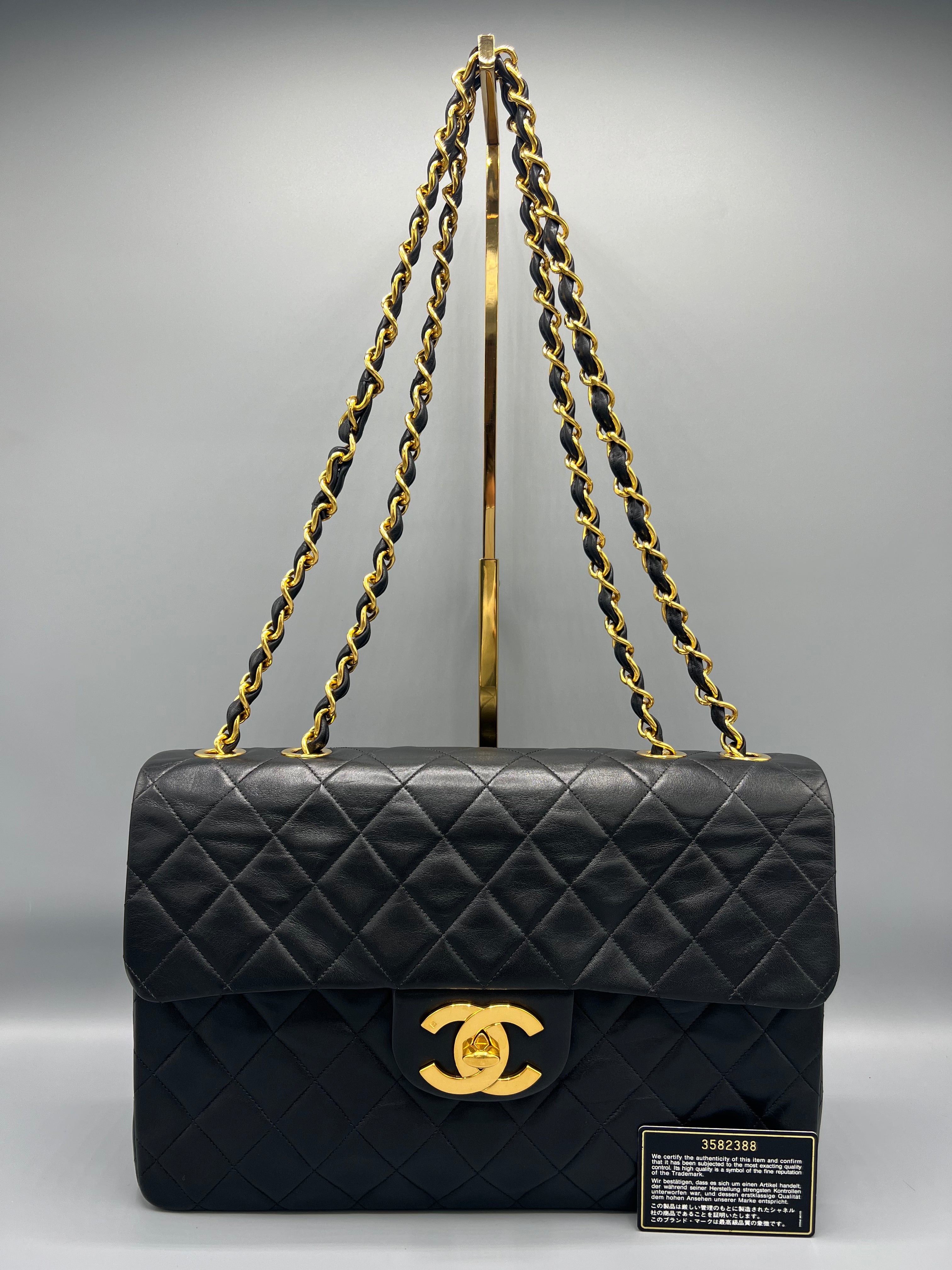 Pre-loved Chanel Vintage Black Jumbo XL