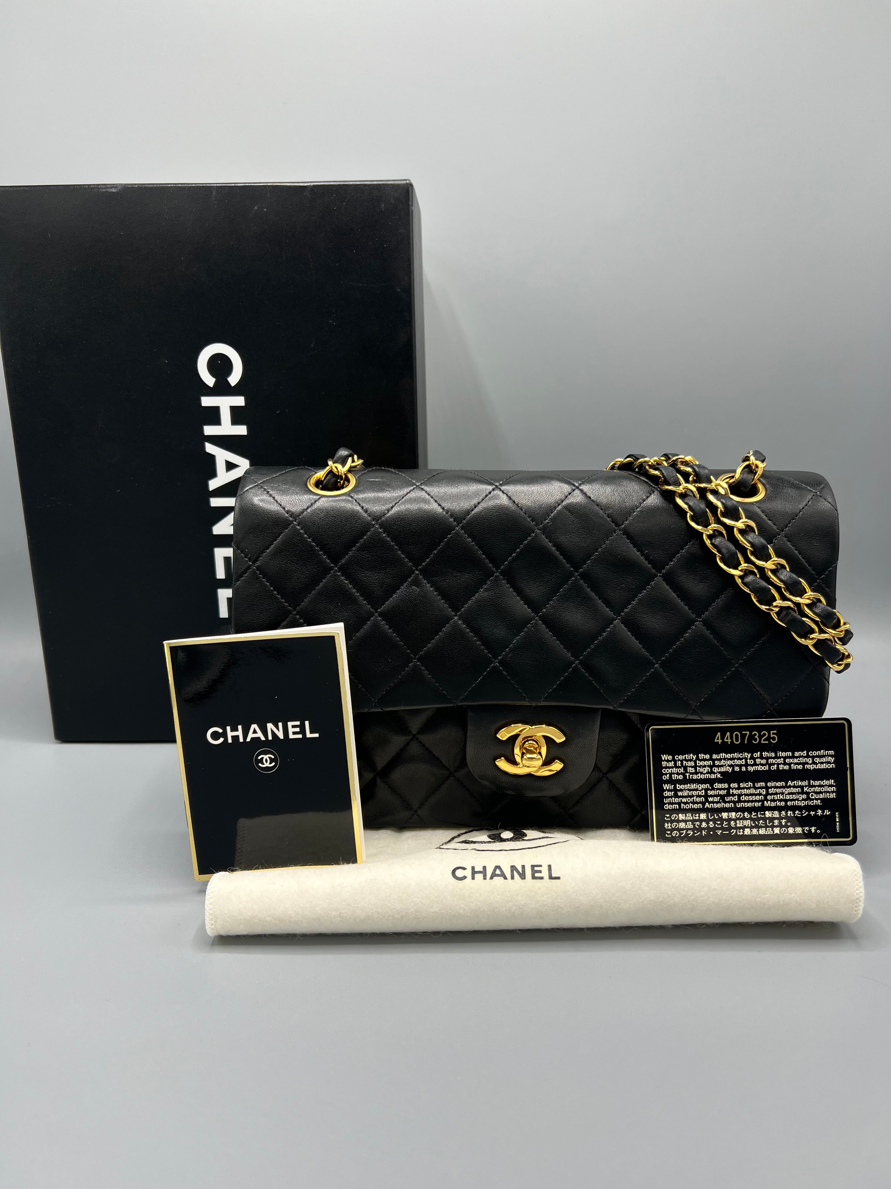 Pre-loved Chanel Vintage Classic Black Medium Double Flap