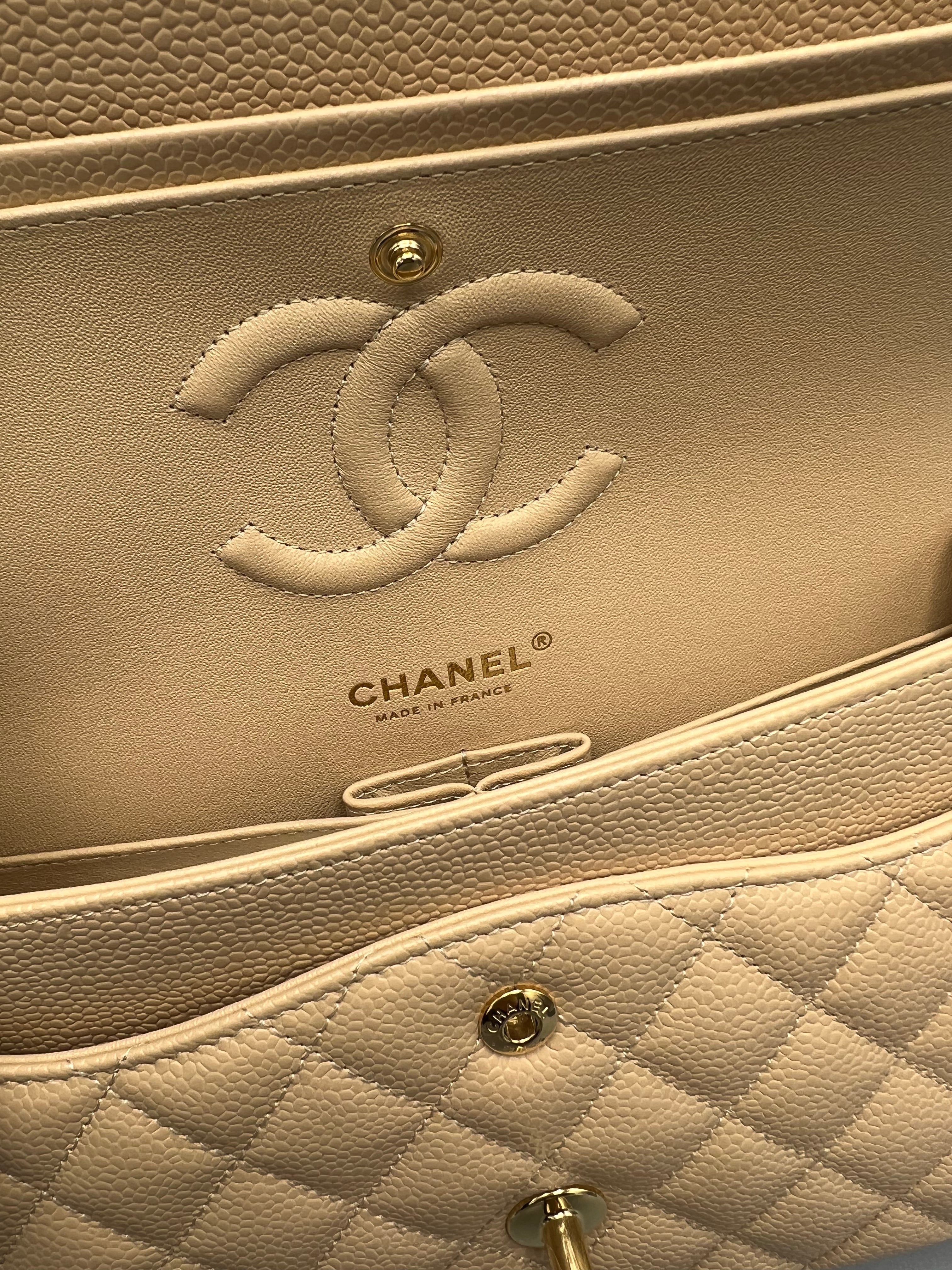 Chanel Medium Classic Beige Double Flap