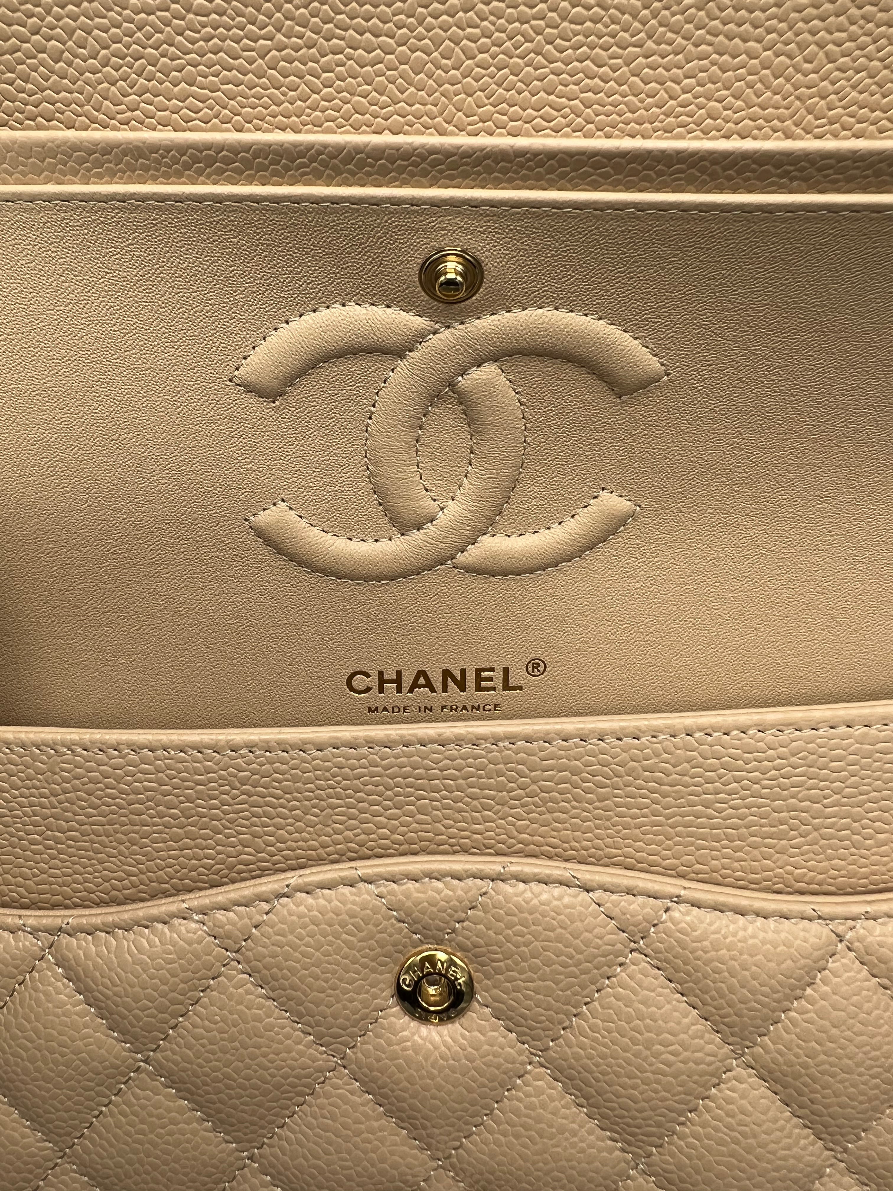 Chanel Medium Classic Beige Double Flap
