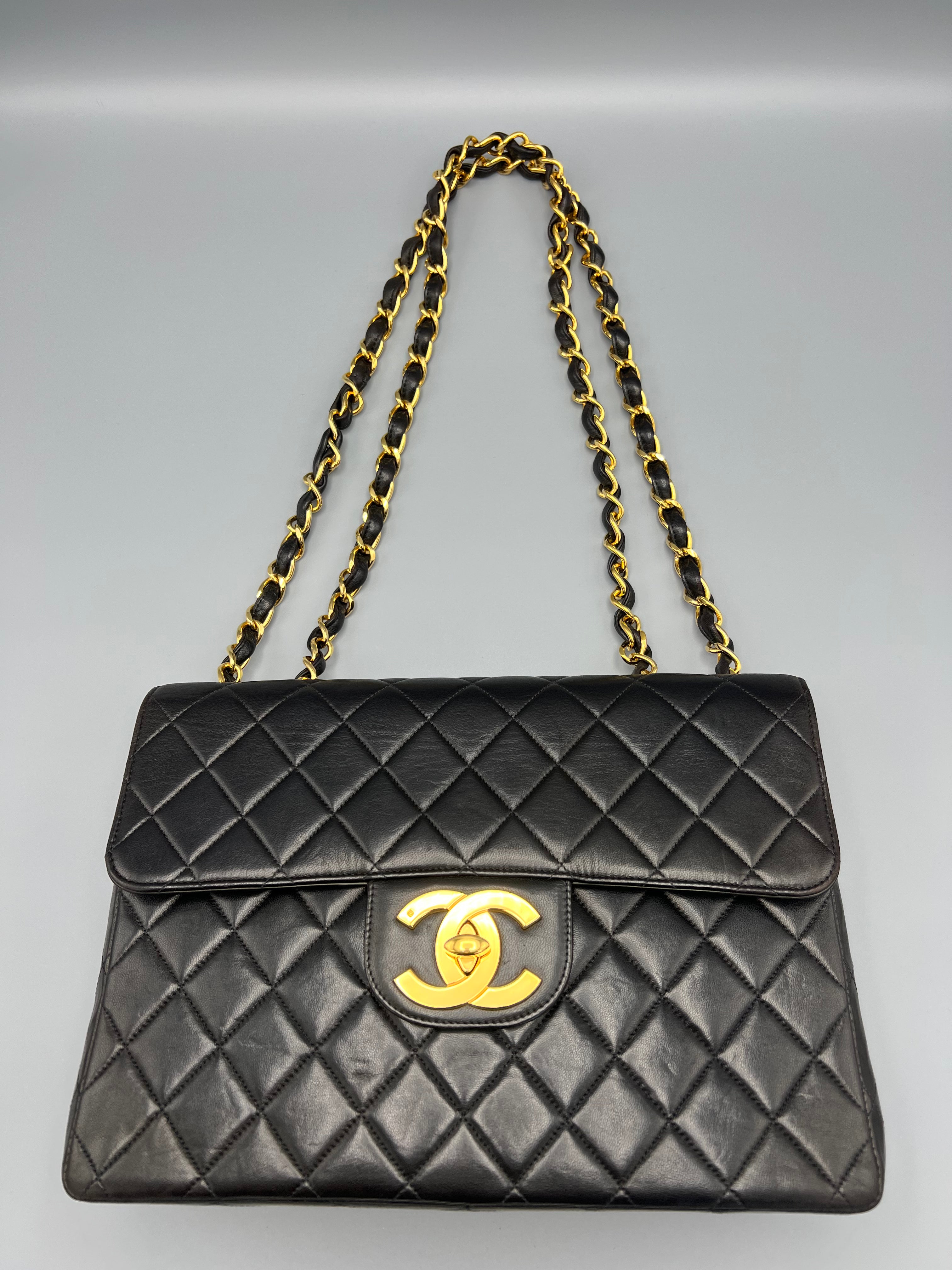 Pre-owned Chanel Vintage Jumbo Classic Single Flap Bag